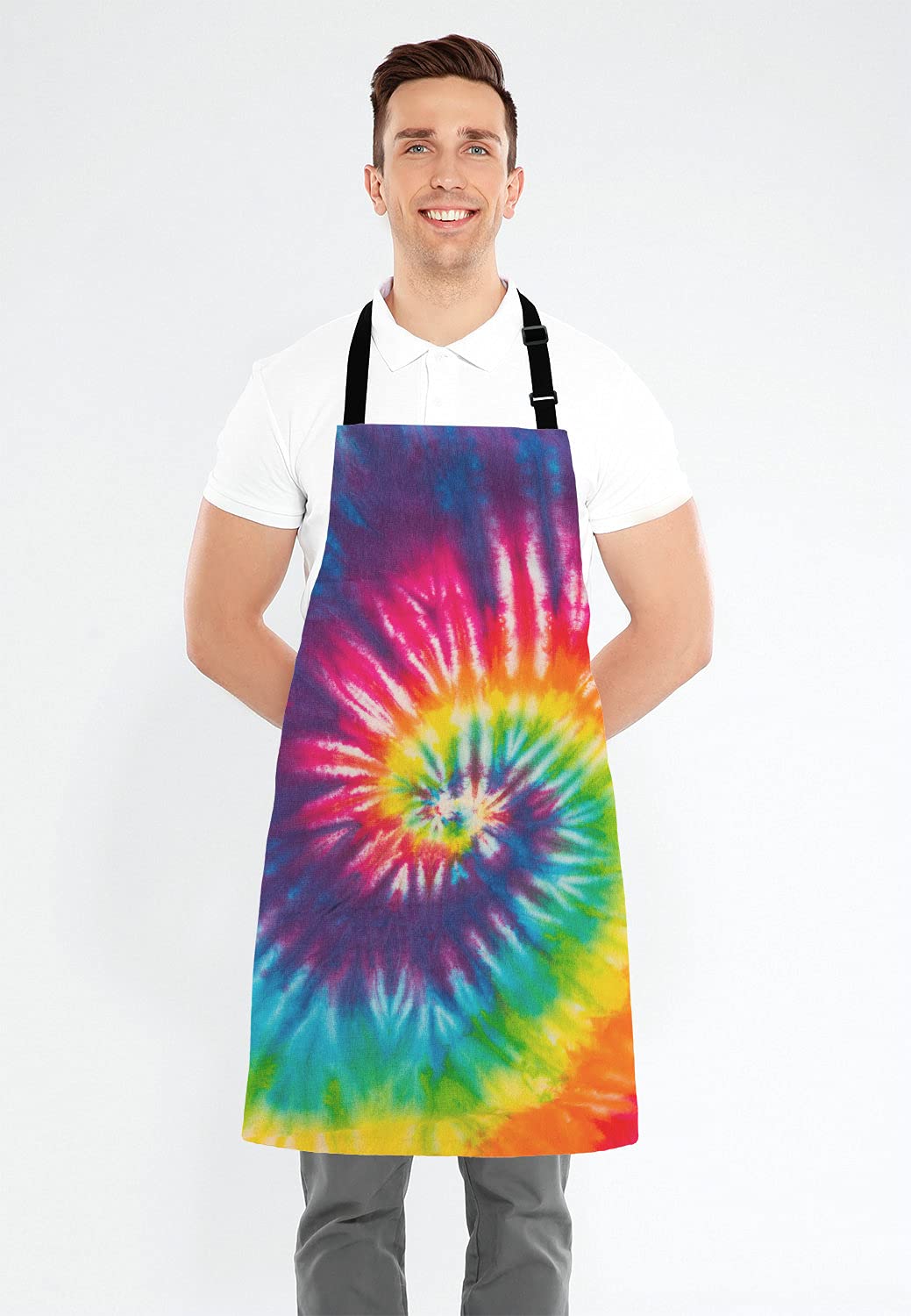 Lefolen Tie Dye Kitchen Cooking Bbq Chef Apron,Funny Apron For Men, Women - Dad Gifts, Gifts For Men - Birthday, Mothers Day Gif
